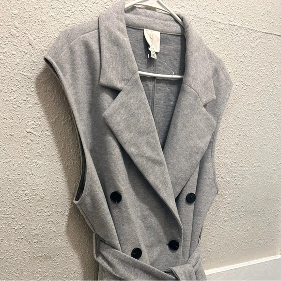 Joie Gray Sleeveless Pea Coat - Picture 5 of 8